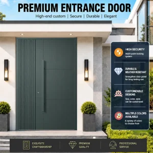 Cast Aluminum Anti-Theft Outdoor Entrance Door Precision Carved Customized Villa Apartment Security Gate