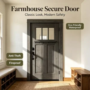 Cast Aluminum Art Security Door Waterproof Anti-Rust Main Entry Gate for Villa Custom Surface Color