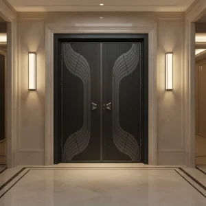 Cast Aluminum Door High-End Fireproof Entrance Door
