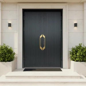 Cast Aluminum Door High-End Fireproof Entrance Door
