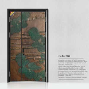 Cast Aluminum Double-Door Anti-Theft Swing Entry Door For Villa Main Gate