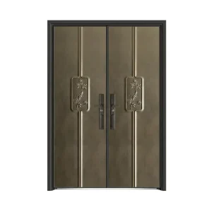 Cast Aluminum Double Door Antique Bronze Custom Size Waterproof Anti-Rust DDN-8011 China Factory