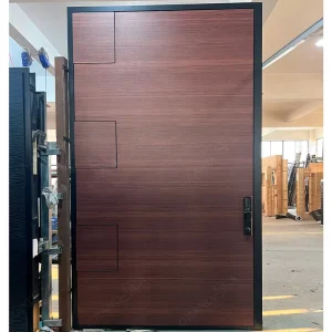 Cast Aluminum Exterior Entry Door 3D Stereo Depth Texture Waterproof Weatherproof Home Security Front Door