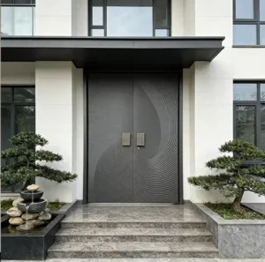 Cast Aluminum Exterior Entry Door for Residential and Villa Use