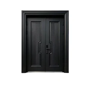 Cast Aluminum Modern Art Security Door, Waterproof Anti-Rust, Custom Color, Side-Opening Entry Gate