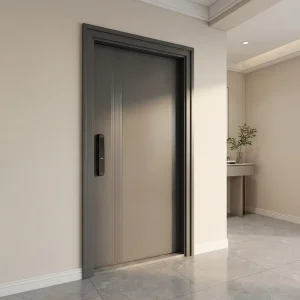 Cast Aluminum Villa Entry Door with Smart Lock Security Main Entrance Door