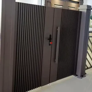Central Asian Modern Automatic Swing Aluminum Double Door for Hotel Hospital Main Entrance