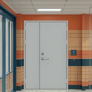 Certified Fire Rated Steel Building Exit Safety Door for Hotel School Hospital Project