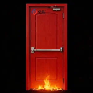 Certified Fireproof Wooden Door with Steel Core