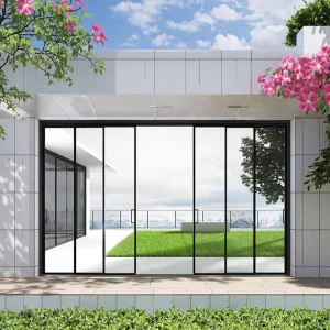 China Factory Heavy-Duty Aluminum Sliding Glass Door Interior Narrow Frame Slim Design