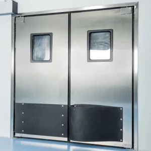 China Factory Stainless Transparent Impact-Resistant Double-Opening Anti-Collision Traffic Door