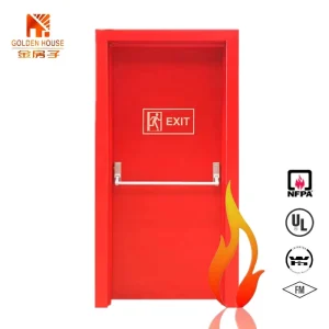 China Factory Supply Fire-Rated Steel Escape Door, Interior Fire Door