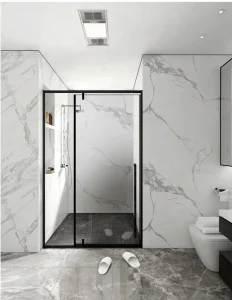China Factory Tempered Glass Adjustable Aluminium Slim Sliding Shower Enclosure