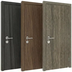 China Fire Door Supplier Custom Hotel Room Wood Door with Fireproof Smokeproof HPL Finish