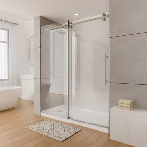 China Manufacturer 8mm 10mm Tempered Glass Frameless Bathroom Sliding Shower Door