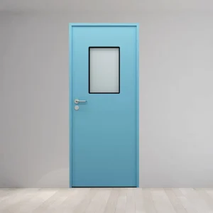 China Manufacturer Custom-Size 900×2100 Thermal-Insulation Steel Door for Ward or School, White, Light Blue, or Green