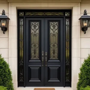 China Manufacturer Minimalist Apartment Entry Door with Smart Lock