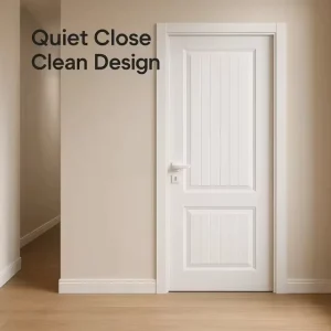 China Manufacturer Modern Shaker-Style MDF Interior Door Sound-Insulated for Bathroom Entry House Villa and Apartment