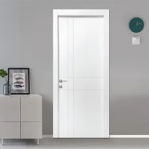 China Manufacturer Waterproof WPC Bathroom Door, Customizable Polymer Door with Frames