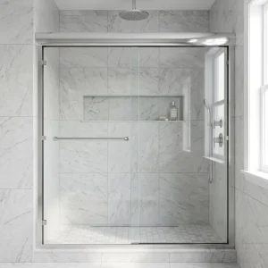 China Simple Aluminium Shower Room Tempered Glass Shower Enclosure
