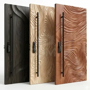 China Top Manufacturer Modern Design Villa Exterior Solid Wood Main Entry Door