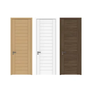 China White PVC Lacquer Fire-Proof Wooden Interior Doors for House Interior