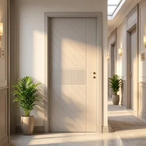 China Wooden Door Factory Direct Supply OEM ODM Customized Solid Wood Paint Interior Door Sound Insulation Apartment Villa Hotel