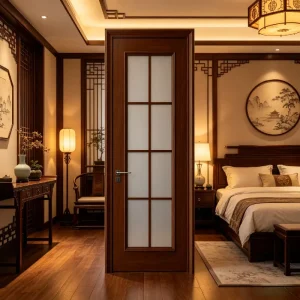 Chinese Composite Polymer Multi-Layer Baked-Paint Interior Door, Minimalist Style