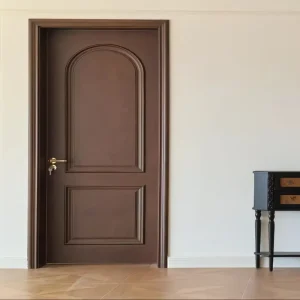 Chinese Solid Wood Interior Veneer Door with Matte Baking Varnish Finish for Bedrooms