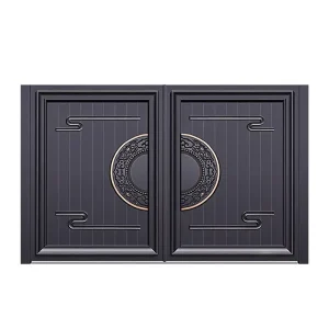 Chinese-Style Aluminum Alloy Courtyard Double-Leaf Gate, Waterproof, Factory Direct