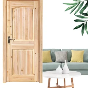 Chinese-Style Antique Cedar Solid Wood Interior Barn Door for Bedroom