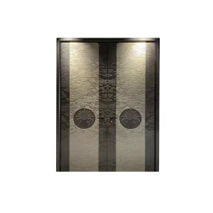 Chinese Style Copper-Finished Stainless Steel Solid Copper Anti-Theft Entry Door for Villa Front Gate