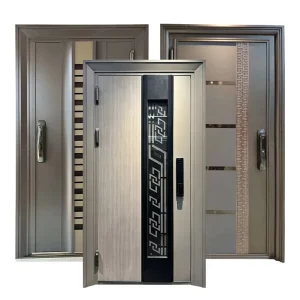 Class A Armored Steel Residential Security Door with Biometric Entry