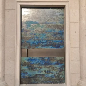 Class A Copper Slate Security Door, Smart Offset Design, Thermal-Insulated Villa Entrance Door