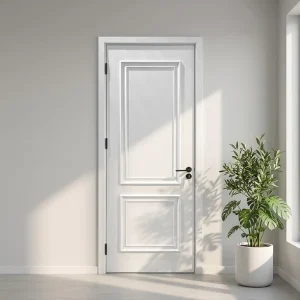 Classic American Style White Painted Solid Wood Composite Interior Door for Bedroom and Home