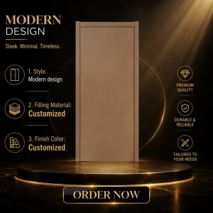 Classic PVC Film Coated Wooden Interior Room Door