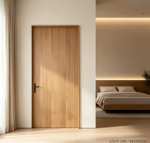 Classic Postmodern Design MDF Finished Painting WPC PVC Security Sound Insulation Interior Wooden Door for Bedroom Renovation