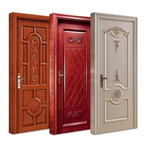 Classic Solid Wood Composite Interior Door with Veneer Finish for Bedroom
