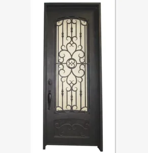 Classical Single-Swing FS-137 Steel American-Style Wrought Iron Security Main Door