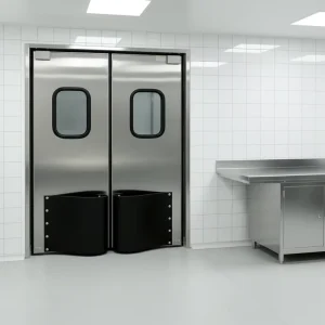 Cold Storage Stainless Steel Insulated Double Swing Traffic Door for Low-Temperature Access Areas