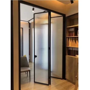 Commercial Aluminum Alloy Bifold Glass Door with Thermal Break, Soundproof, Heavy Duty Folding System
