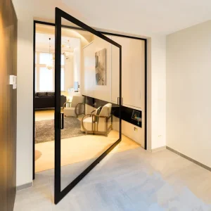 Commercial Aluminum Glass Exterior Main Entrance Pivot Door