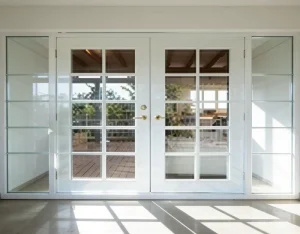 Commercial Exterior Aluminum Glass Double-Glazed Casement Windows and French Doors for Patio