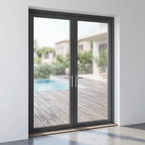 Commercial Exterior Modern Aluminum Alloy Double-Glazed Glass Door for House Projects