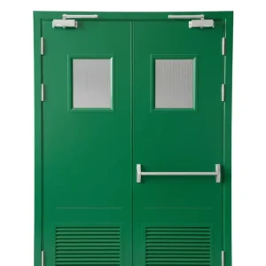 Commercial Fire Rated Exterior Steel Door 180 Minute Fire Rating with Heat Insulation for Offices