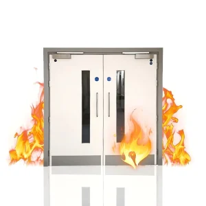 Commercial Fire-Rated Steel Door with Thermal Insulation and Smoke Protection