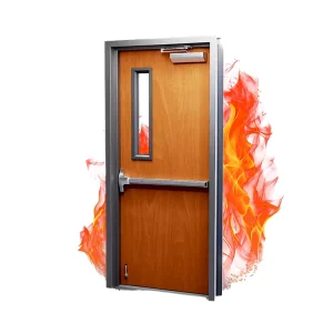 Commercial Galvanized Hollow Metal Steel Fire-Rated Safety Door
