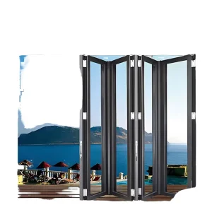 Commercial Heavy Aluminum Folding Door for Wide Entrance Warehouse Shop Partition Factory