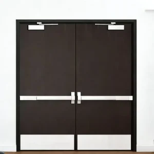 Commercial Hollow Metal Double Door Stainless Steel Fire Rated Soundproof Customizable Exterior Entry Door