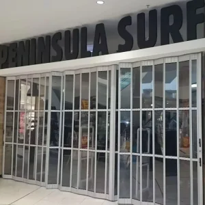 Commercial Manual Sliding Folding Polycarbonate Door Transparent Thermal Insulation Waterproof for Outdoor Apartments